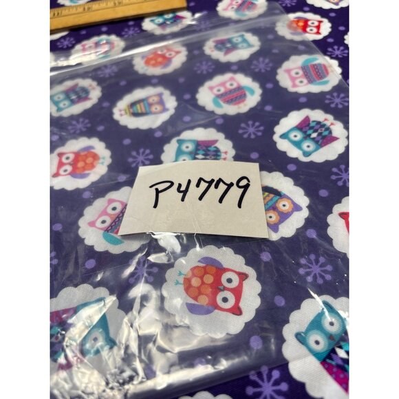 Studio E Wings N Things Owls Fabric 1/2 yard x 44" Cotton Purple with Cute Owl P - Picture 5 of 6